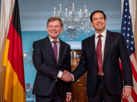 Außenminister Johann Wadephul bei seinem US-Amtskollegen Marco Rubio.